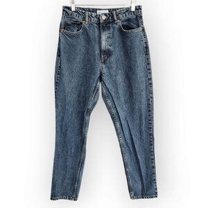 Zara 80s Inspired High Waisted Acid Washed Mom Jeans 6